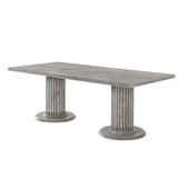 One Allium Way® Jaron Dining Table Wood in Brown/Gray, Size 30.0 H x 84.0 W x 40.0 D in | Wayfair 6010AA67CDE54E50AE8EFD3C4E89C91B