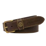 Big & Tall Realtree Shotgun Shell Leather Belt, Size: 50, Brown