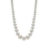 Belk 18 Inch Silver Tone Bead Gradient Necklace