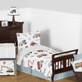 Sweet Jojo Designs Construction Truck 5 Piece Toddler Bedding Set Polyester in Gray | Wayfair Construction-RD-BU-Tod