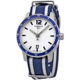 Quickster Silver Dial Unisex Watch T0954101703701 - Blue - Tissot Watches