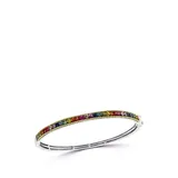 Effy® Women's 2.35 ct. t.w. Multi Sapphire Bangle in 14K Yellow Gold and Sterling Silver