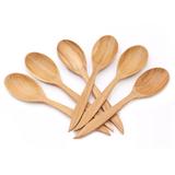 Fine Dinner,'Teak Wood Spoons with Pointed Ends from Bali (Set of 6)'