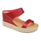 Journee Collection Alissa Women's Wedge Sandals, Size: 9, Red