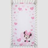 Disney Minnie Mouse Fitted Crib Sheet Polyester in White, Size 8.0 H x 28.0 W x 52.0 D in | Wayfair 8902003P