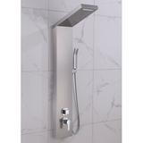 ELLO&ALLO System Tower 51" Shower Panel w/ Dual Shower Head, Stainless Steel in Gray | Wayfair 8035-F1-04-14-01