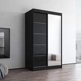 Orren Ellis Rushawn Modern High Gloss Armoire Wood in Black, Size 80.0 H x 28.0 W x 25.5 D in | Wayfair 84326AAF79CA4711AE2470FB2D2B4F40