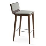 Upper Square™ Sawyer Bar & Counter Stool Wood/Upholstered in Gray, Size 37.0 H x 15.0 W x 19.0 D in | Wayfair D7259C813BA84D2794BF16DC93D857BA