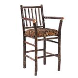 Loon Peak® Cleary Bar & Counter Stool Wood/Upholstered/Leather/Genuine Leather in Brown, Size 41.0 H x 26.0 W x 22.0 D in | Wayfair