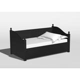 Rosecliff Heights Rex Twin Daybed w/ Trundle Wood in Black, Size 39.0 H x 42.0 W x 79.5 D in | Wayfair D7B9500CEFFA4F7492DE296907BC194E