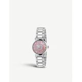 Ya1265013 G-timeless Stainless Steel And Mother-of-pearl Watch - Pink - Gucci Watches