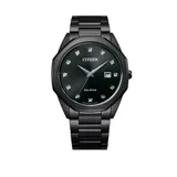 Citizen Men's Eco-Drive Diamond Dial Two-Tone Watch, Black