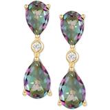 Amethyst (5-1/3 Ct. T.w.) & Diamond (1/20 Ct. T.w.) Drop Earrings In 14k Rose Gold (also In Mystic Topaz & Blue Topaz) - Green - Macy's Earrings