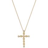 Diamond Cross Pendant Necklace In 14k Yellow Gold - Metallic - Bloomingdale's Necklaces
