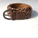 American Eagle Outfitters Accessories | American Eagle Gold And Leather Braided Belt | Color: Brown/Gold | Size: Sm