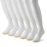 Men's GOLDTOE 6-pack Davenport Ultra-Low Sneaker Liner Socks, Size: 6-12, White