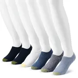 Men's Gold Toe 6 Pack Liner Socks, Size: 12-16, Blue Assorted