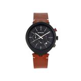 Breed Tempest Chronograph Leather-Band Watch w/Date Brown/Black One Size BRD8606