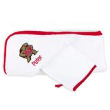 Newborn & Infant Maryland Terrapins Personalized Hooded Towel Gift Set
