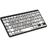 Logickeyboard XL Print American English Bluetooth 3.0 Mini Keyboard (Black on White) LKBU-LPBW-BTON-US