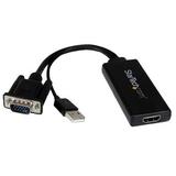 StarTech VGA to 1080p HDMI Adapter with USB Audio & Power (10.2") VGA2HDU