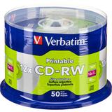 Verbatim CD-RW 700MB 12x DataLifePlus Inkjet Printable Recordable Disc (Silver, Spin 95159