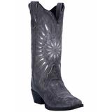 Haband Women's Dan Post Starburst Cowboy Boot, Black, Size 7.5 Medium, M