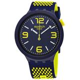 Bbneon Quartz Blue Dial Mens Watch - Blue - Swatch Watches