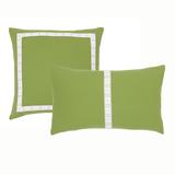 Outdoor Applique Trim Pillow Cover Canvas Navy 12" x 20" - Ballard Designs