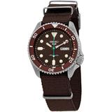 5 Sports Automatic Brown Dial Watch - Brown - Seiko Watches