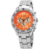 Quartz Orange Dial Watch - Metallic - August Steiner Watches