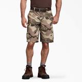 Dickies Men's Relaxed Fit Ripstop Cargo Shorts, 11" - Pebble Brown/black Camo Size 38 (WR351)