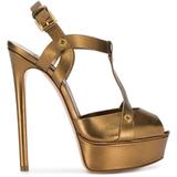 Platform Stiletto Sandals - Metallic - Casadei Heels