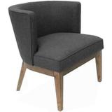 Linen Upholstered Barrel Guest Chair