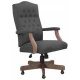 Linen Button Tufted Traditional Swivel Chair