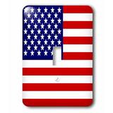 3dRose American Flag Patriotic USA Stars & Stripes & 4Th July America Patriot 1-Gang Toggle Light Switch Wall Plate in Blue/Red | Wayfair