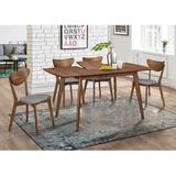 George Oliver Yemina 5 - Piece Butterfly Leaf Dining Set Wood/Upholstered Chairs in Brown, Size 30.0 H in | Wayfair