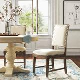 Kelly Clarkson Home Summit Dining Chair in Beige Upholstered/Fabric in Brown, Size 39.75 H x 19.75 W x 24.75 D in | Wayfair