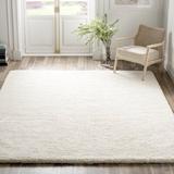 Brown/White Area Rug - Ebern Designs Krusa Handmade Ivory Area Rug Polyester in Brown/White, Size 60.0 W x 1.57 D in | Wayfair