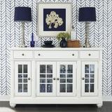 Kelly Clarkson Home Baker 66" Wide 3 Drawer Sideboard Wood in White, Size 42.0 H x 66.0 W x 19.0 D in | Wayfair LRKM3569 41925972