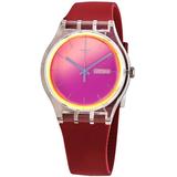 Polared Quartz Red Dial Watch - Red - Swatch Watches