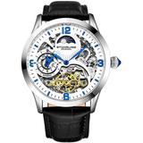 Legacy Automatic White Dial Mens Watch - Metallic - Stuhrling Original Watches