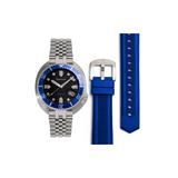 Heritor Automatic Matador Box Set with Interchangable Bands and Date Display Blue/Silver One Size HERHR9304