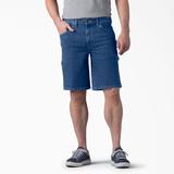 Dickies Men's Flex Active Waist Relaxed Fit Carpenter Shorts, 11" - Stonewashed Indigo Blue Size 36 (DX220)