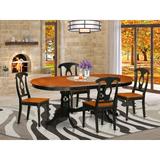 August Grove® Pilcher Butterfly Leaf Solid Wood Dining Set Wood in Black/Brown, Size 30.0 H in | Wayfair A73268E29C1044DC874F3E5BE39F11F2