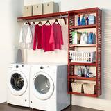 John Louis Home Laundry Room Organizer Wood in Red/Brown, Size 76.0 H x 96.0 W x 12.0 D in | Wayfair JLH-365