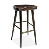 Brownstone Furniture Balboa Solid Wood Bar & Counter Stool Wood/Metal in Black, Size 27.0 H x 17.0 W x 16.0 D in | Wayfair BBMB801