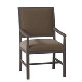 Fairfield Chair Lori King Louis Back Arm Chair Wood/Upholstered/Fabric in Gray/Black, Size 37.5 H x 23.0 W x 24.0 D in | Wayfair