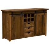 Loon Peak® Hilbert 62" Wide 3 Drawer Oak Wood Sideboard Wood in Brown, Size 37.0 H x 62.0 W x 20.0 D in | Wayfair 393096FF4E2042089E2CBEA2C7B35E41