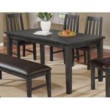Gracie Oaks Zareen 6 - Person Pine Solid Wood Dining Set Wood/Upholstered Chairs in Gray, Size 6.0 H in | Wayfair A947697D07434C099C8491DF18BE9281